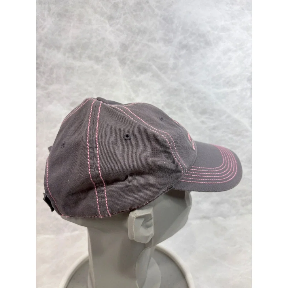 Cabelas Gray Pink‎ Embroidered Logo Baseball Cap Adjustable Hat Womens OSFM